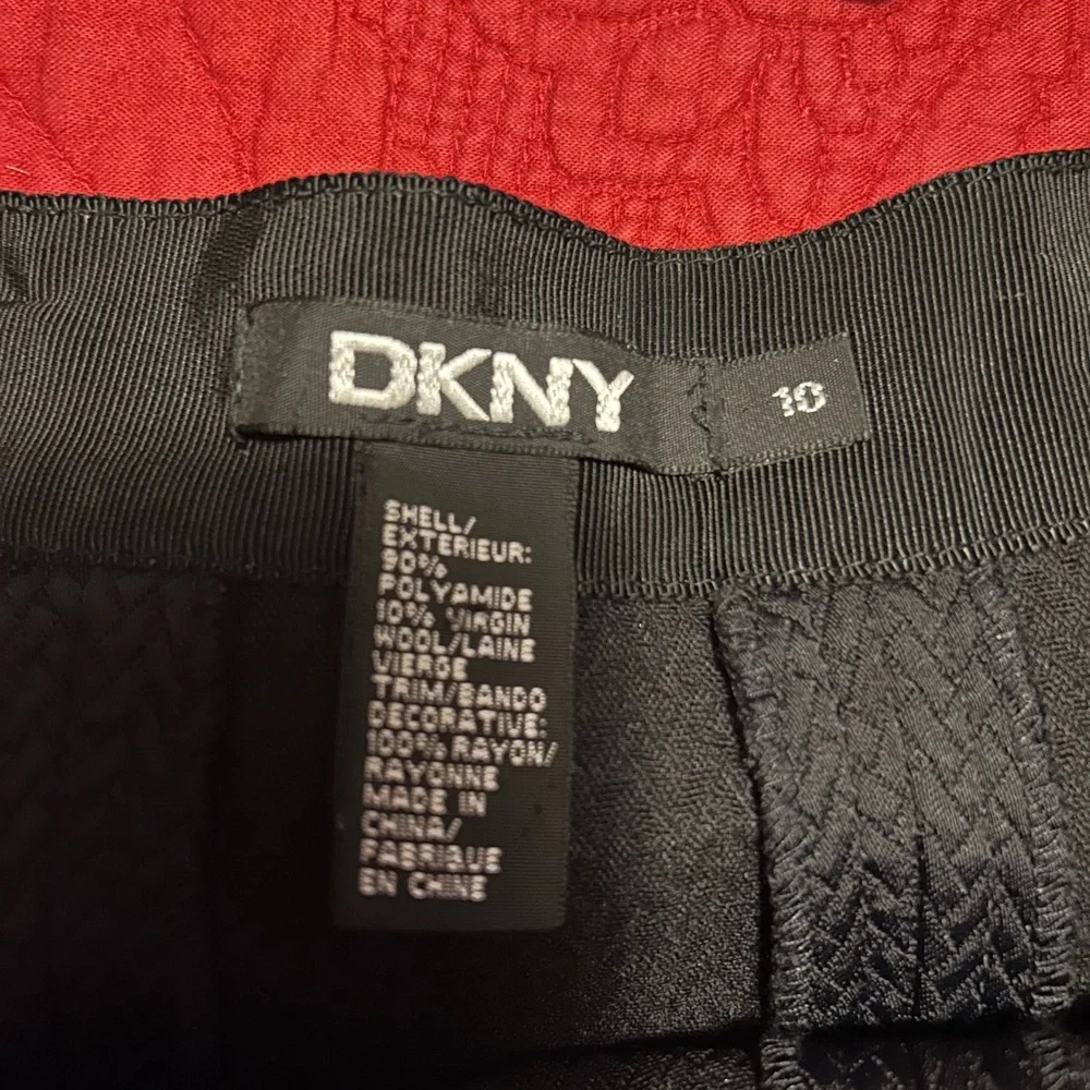 DKNY Textured Black A-Line Skirt